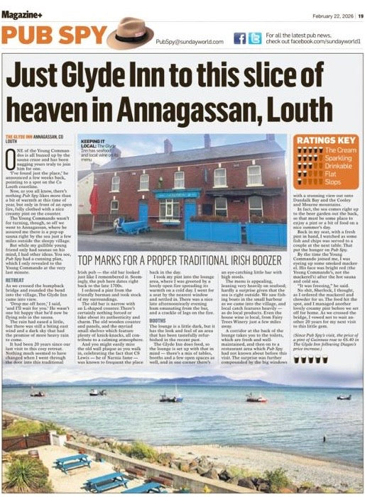 Pub Spy - Just Glyde Inn to this slice of heaven in Annagassan, Louth